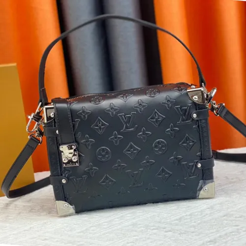 Louis Vuitton Womens Bags Messenger Shoulder Bags Luxury Brand Side Trunk M21709 with Original Box Black Calfskin