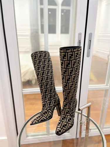Fendi Womens Shoes Fashion Boots Luxury Brand Fendi Fendigraphy boots with Original Box