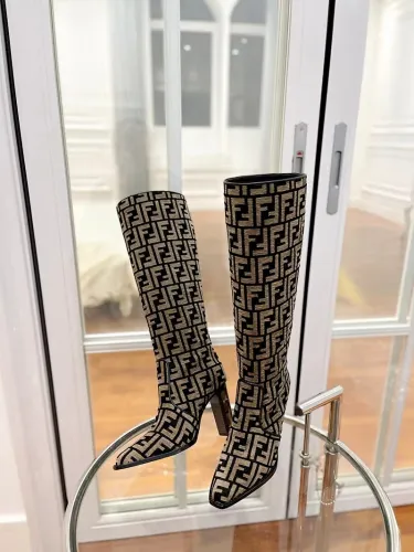 Fendi Womens Shoes Fashion Boots Luxury Brand Fendi Fendigraphy boots with Original Box