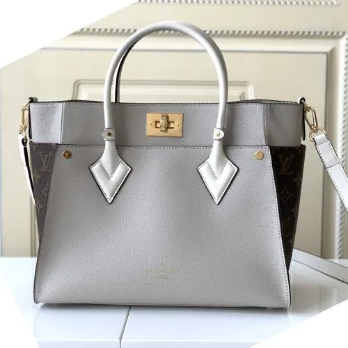 Louis Vuitton Womens Shoulder Bags Handbags Luxury Brand Fashion ON MY SIDE MM Twist calfskin and Monogram coated canvas M53823