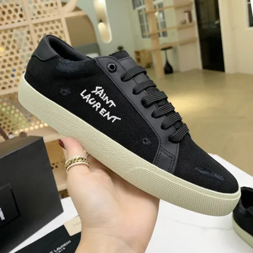 Yves Saint Laurent YSL Women Shoes Casual Luxury Brand COURT CLASSIC SL/06 EMBROIDERED SNEAKERS IN LEATHER with Original Box 61064908G109061