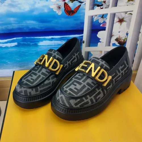 Fendi Womens Shoes Fashion Luxury Brand Fendi Fendigraphy Loafers with Original Box
