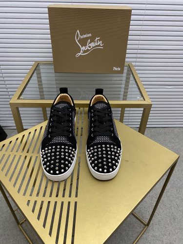 Christian Louboutin Mens Shoes Sneakers Luxury Brand Red Bottom Design Sports Footwears with Original Box