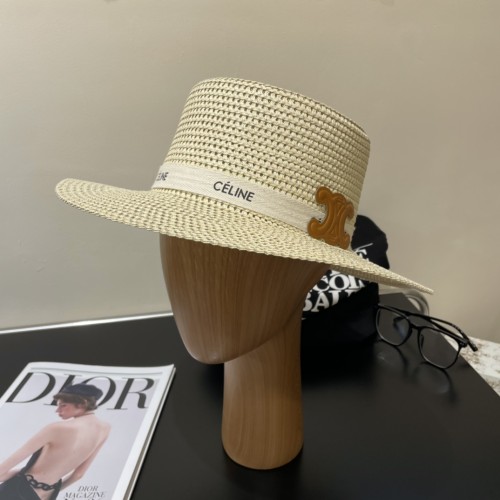 Celine Womens Hats Luxury Brand Design Celine Straw Hat with Original Box  