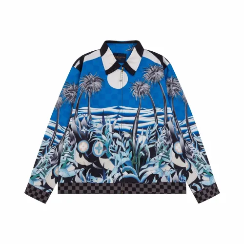 Louis Vuitton Men Womens Coat Jacket Luxury Brand Mens Jackets Printed Viscose Blouson 1AFQCF Top Quality   