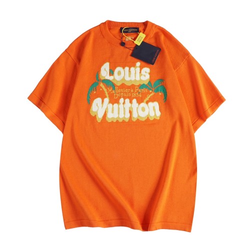 Louis Vuitton Luxury Brand Men Womens Short Sleeve T-Shirt Short-Sleeved Cotton Crewneck 1AFQQZ   
