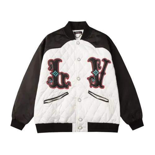 Louis Vuitton Men Womens Coat Jacket Luxury Brand Mens Jackets Bicolor Satin Bomber Jacket 1AFWI7 Top Quality   B37