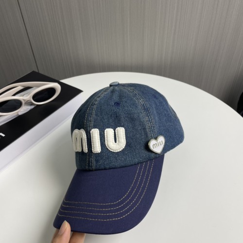 Miumiu Womens Mens Cap Baseball Hat Luxury Brand with Original Box  