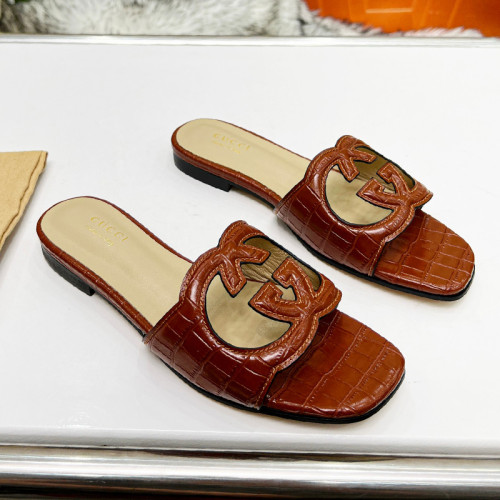 Gucci Womens Shoes Slippers Gucci WOMEN'S INTERLOCKING G CUT-OUT SANDAL Luxury Brand with Original Box 694451 US000 2535  