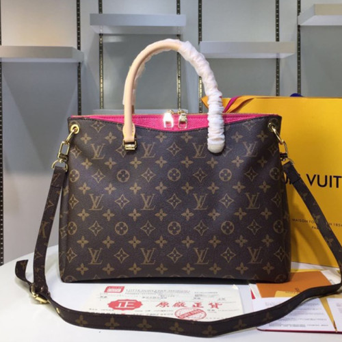 Louis Vuitton Womens Shoulder Bags Handbags Luxury Brand M40906 Pallas Monogram Canvas Fashion Design