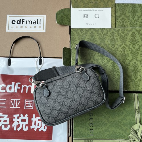 Gucci Mens Womens Bags Shoulder Bag Luxury Brand Ophidia GG mini bag in grey and black Supreme 746308 2ZGMN 4056  