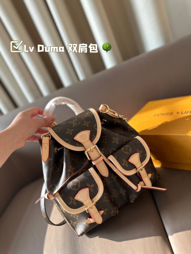 Louis Vuitton Womens Bags Backpack Shoulder Bags Luxury Brand Excursion PM M46932 with Original Box Monogram Canvas