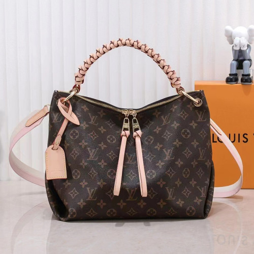 Louis Vuitton Womens Shoulder Bags Handbags Luxury Brand Fashion BEAUBOURG HOBO MM Mahina perforated calf leather M55090