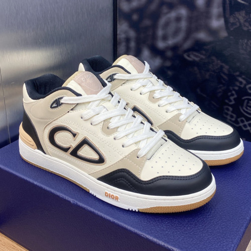 Dior Mens Shoes Sneakers Luxury Brand Breathable Design B57 MID-TOP SNEAKER Smooth Calfskin with Dior Oblique Jacquard with Original Box  