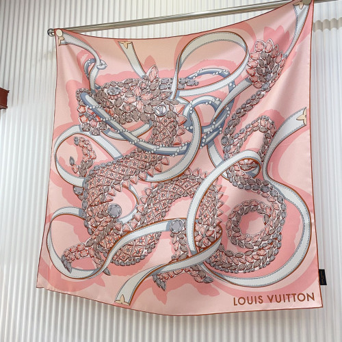 Louis Vuitton Scarves Womens Fashion Scarf Precious Dragon Silk Square 90 M79165 with Original Box   