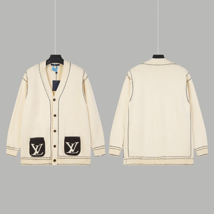 Louis Vuitton Men Womens Sweater Knitwear Luxury Brand Mens Knit Cardigan Top Quality   