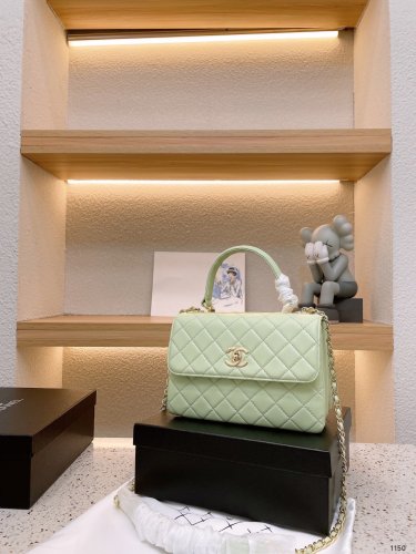 Chanel Womens Shoulder Bags Luxury Brand with Original Box Small Flap Bag With Top Handle Lambskin & Gold-Tone Metal