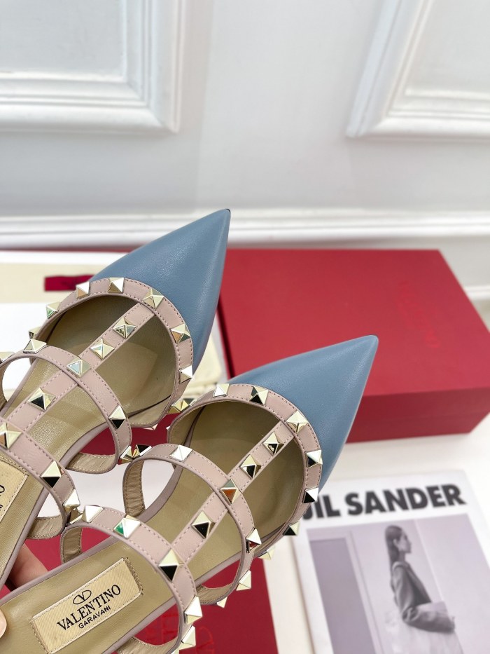 Valentino Women Shoes Mule Sandals Pointed Toe Slippers ROMAN STUD SLIDE SANDAL IN QUILTED NAPPA 5cm Heel with Original Box Whatsapp 