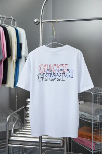 Gucci Luxury Brand Women Mens Short Sleeve T-Shirt COTTON JERSEY T-SHIRT WITH GUCCI PRINT   