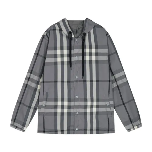 Burberry Women Mens Hoodie Coat Luxury Brand Mens Reversible Check Jacket Top Quality   