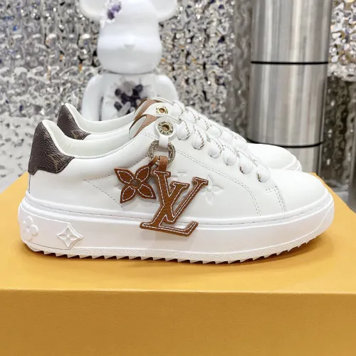 Louis Vuitton Mens Shoes Sneakers Lace-Up Luxury Brand Fashion TIME OUT SNEAKER with Original Box