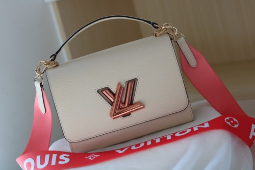 Louis Vuitton Womens Bags Shoulder Messenger Bags Luxury Brand TWIST MM M59887 with Original Box