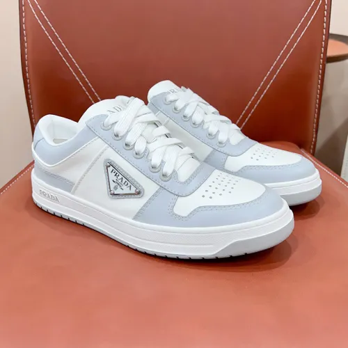 Prada Mens Shoes Casual Luxury Brand Breathable Sneakers with Original Box Downtown leather sneakers 2EE364_3LKG_F098Z with Original Box Whatsapp 