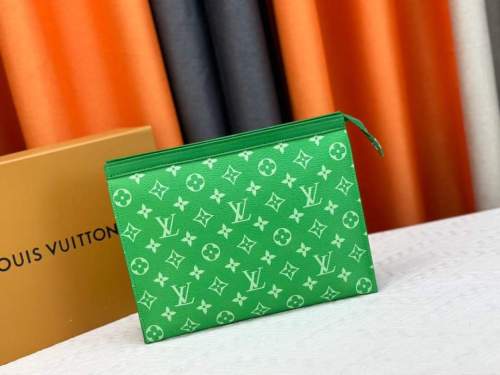 Louis Vuitton Mens Womens Bags Clutch Luxury Brand Fashion Type POCHETTE VOYAGE MM M80803 with Original Box  