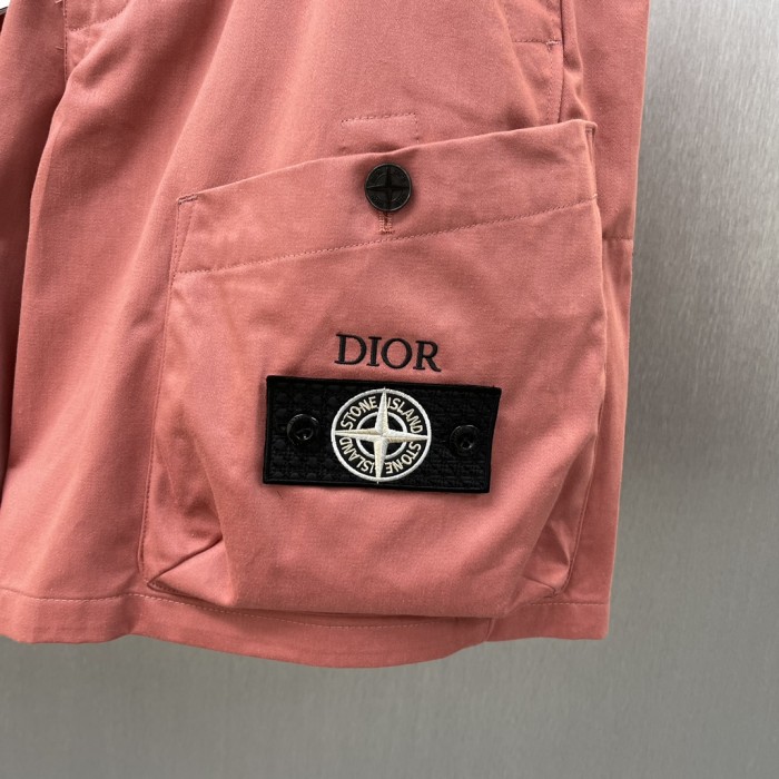 Dior Luxury Brand Women Mens Pant Shorts WDIOR AND STONE ISLAND Bermuda Shorts 493C172A6144_C389   