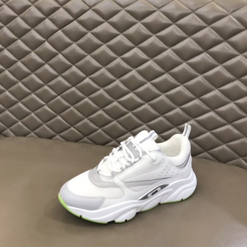 Dior Mens Shoes Sneakers Luxury Brand Breathable Design B22 SNEAKER White Technical Mesh and Smooth Calfskin with Original Box 3SN231YKA_H000