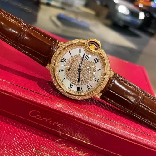 Cartier Womens Watch Luxury Brand Design Fashion Type with Original Box