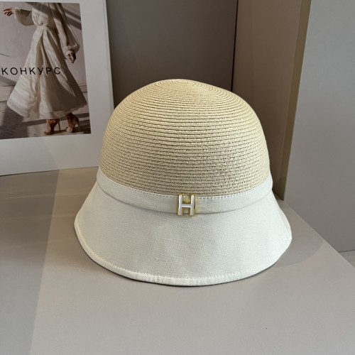 Hermes Womens Hats Luxury Brand Design Hermes Bucket Hat Straw Hat with Original Box  
