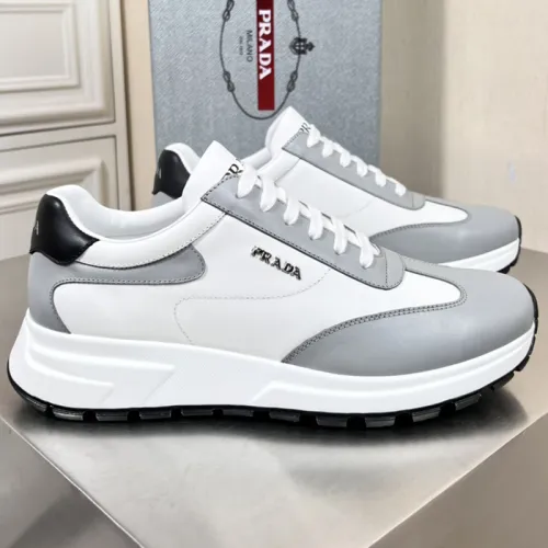 Prada Mens Shoes Casual Luxury Brand Breathable Sneakers with Original Box