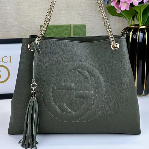 Gucci Womens Bags Shoulder Handbags Luxury Brand Gucci Double G Chain Shoulder Bags Totes  
