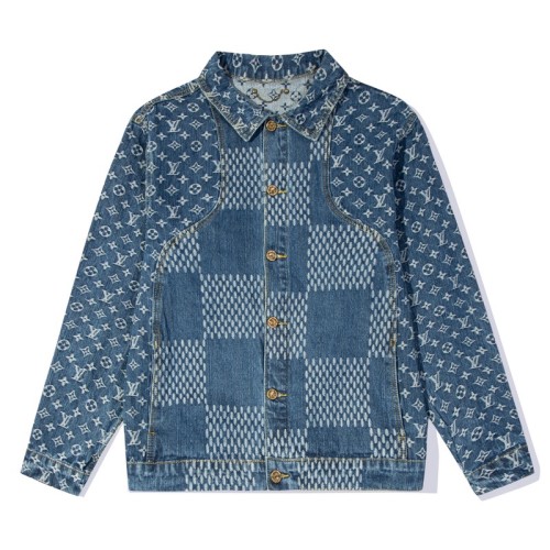 Louis Vuitton Men Womens Jackets Denim Coat Luxury Brand Mens LV Nigo Human Virgil Jackets Top Quality   