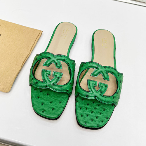 Gucci Womens Shoes Slippers Gucci WOMEN'S INTERLOCKING G CUT-OUT SANDAL Luxury Brand with Original Box 694451 US000 2535  