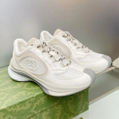 Gucci Mens Shoes Boots Luxury Brand Fashion Men's Gucci Run sneaker in white suede with Original Box Whatsapp 