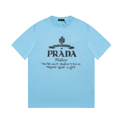 Prada Luxury Brand Women Mens Short Sleeve T-Shirt   