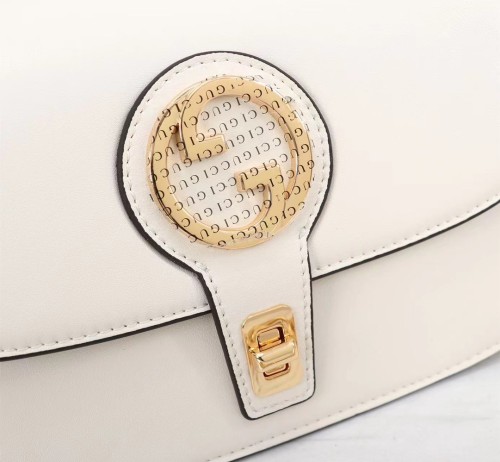 Gucci Womens Bags Shoulder Messenger Bag Luxury Brand Gucci Blondie top-handle bag in white leather with Original Box  