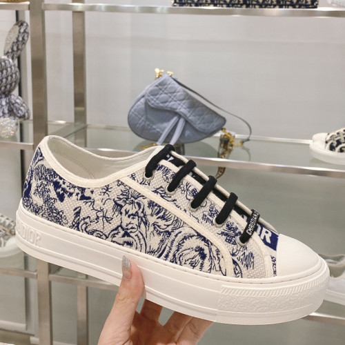 Dior Womens Shoes Fashion Sneakers WALK'N'DIOR SNEAKER Cotton Canvas Luxury Brand with Original Box Whatsapp 