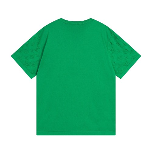 Louis Vuitton Luxury Brand Men Womens Short Sleeve T-Shirt Short-Sleeved Signature Crewneck 1AFIU1   
