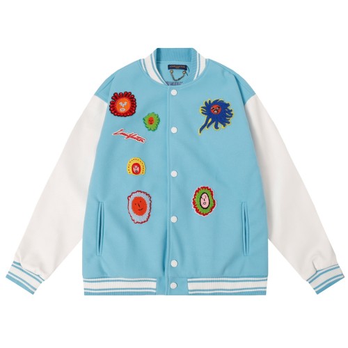 Louis Vuitton Men Womens Jackets Coat Luxury Brand Mens Jackets Varsity Blouson Top Quality   