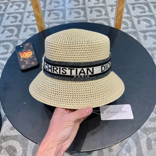 Dior Womens Straw Hat Bucket Hat Luxury Brand Design Dior Cap with Original Box  
