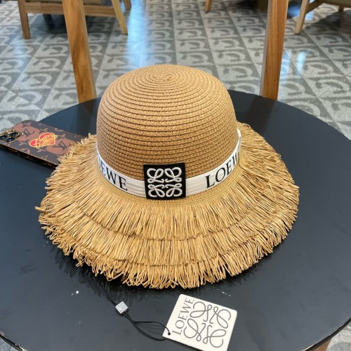 Loewe Womens Bucket Hat Straw Hat Luxury Brand Design Loewe Hats with Original Box  