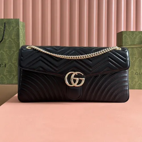 Gucci Womens Bags Shoulder Messenger Bag Luxury Brand GG MARMONT LARGE SHOULDER BAG with Original Box 788371 AADPJ 1000