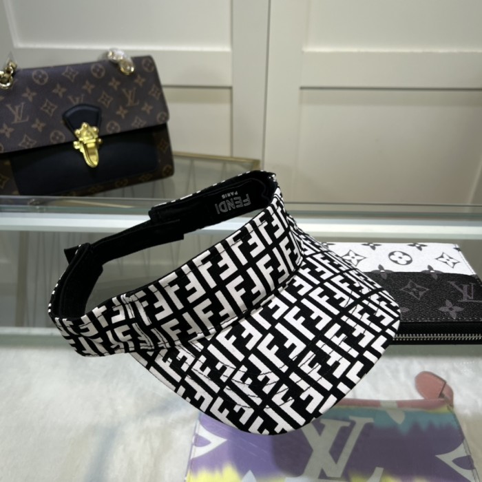 Fendi Men Womens Visor Hat Luxury Brand Design Fendi Cap with Original Box  