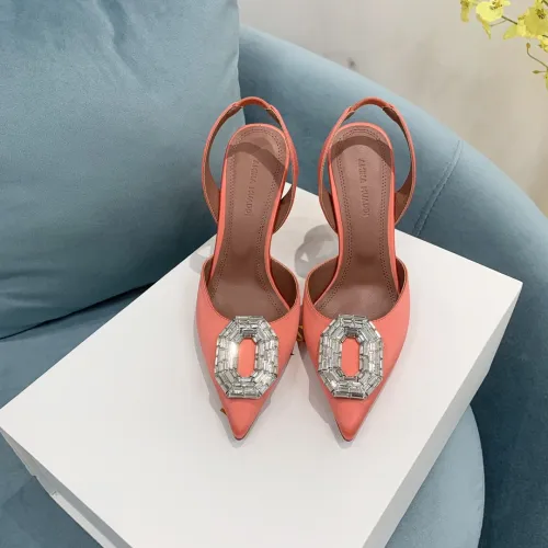 Amina Muaddi Womens Shoes Sandals Slippers Luxury Brand Fashion Pumps for Women with Original Box 9cm Heel