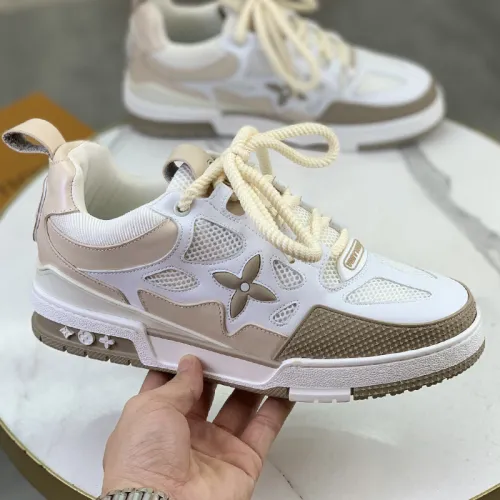 Louis Vuitton Mens Shoes Fashion Sneakers Design Luxury Brand LV TRAINER SNEAKER Mix of materials with Original Box 1AB9XJ  
