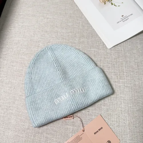 Miumiu Womens Cap Knit Hat Luxury Brand with Original Box  