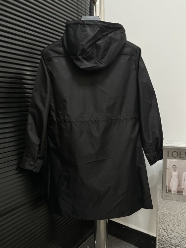 Prada Womens Trench Coat Jacket Luxury Brand Womens Jackets Top Quality   